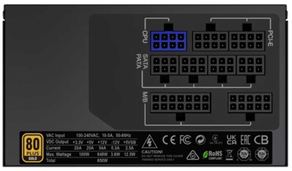 Блок питания ATX GameMax GX-650 Modular