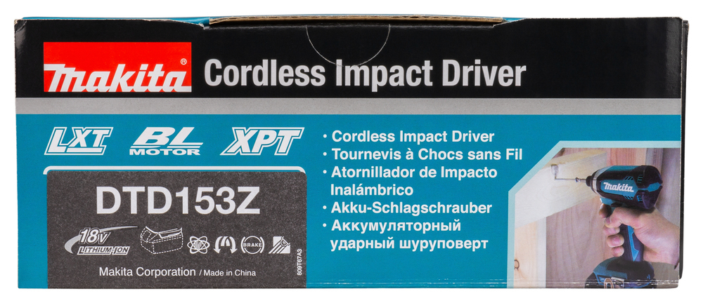 Аккумуляторный ударный шуруповерт LXT® DTD153SY 18В 1/4\" 170 Нм