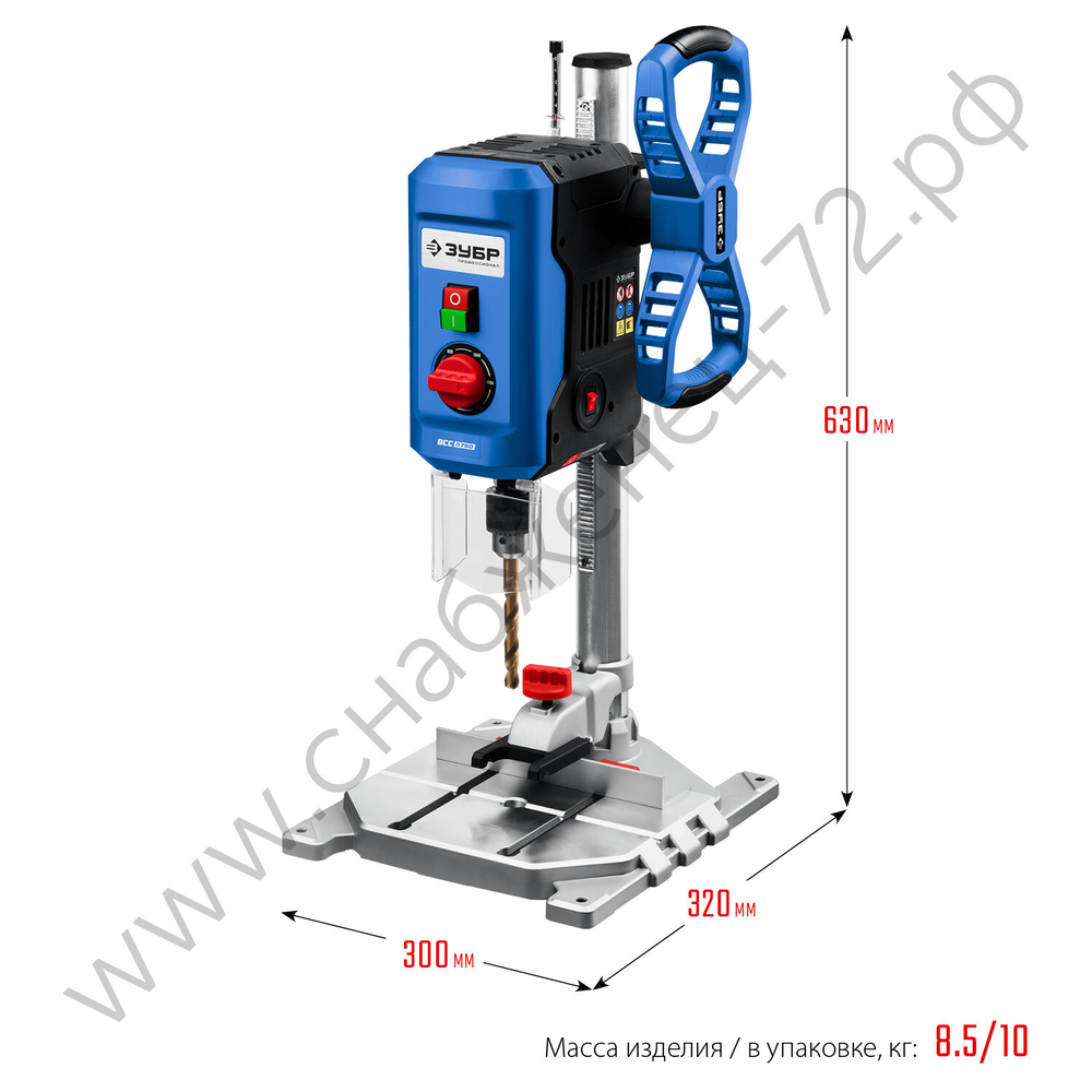 ЗУБР 750 Вт, 13 мм, вертикально - сверлильный станок, Профессионал (ВСС-П750)