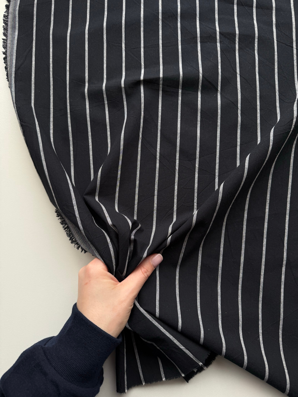 Вареный хлопок 250см. Вертикаль Черная