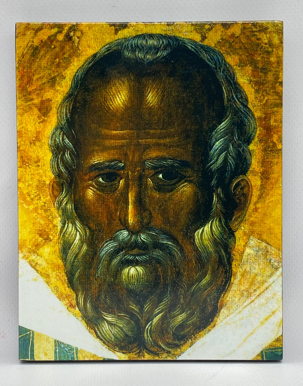 Николай Чудотворец фрагмент иконы 16х13