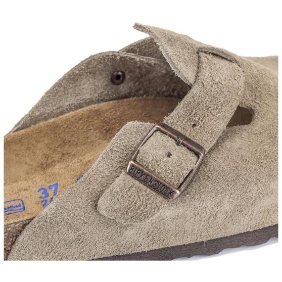 Birkenstock Boston Soft Footbed Домашние тапочки Серый, Узкий Унисекс