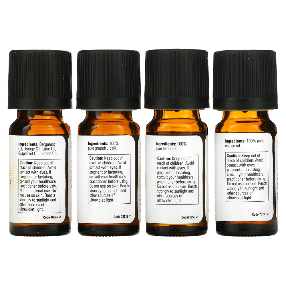 NOW Foods, Solutions, Put Some Pep in Your Step, набор эфирных масел для бодрости, 4 флакона по 10 мл (1,3 жидк. Унции)