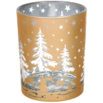 Подсвечник «Снежный лес» 10*12,5 см, Золото