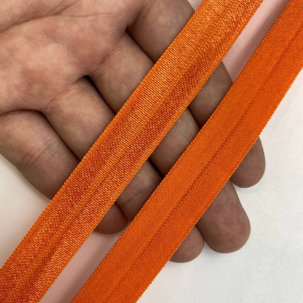 Бейка глянцевая темно-оранжевая 15 мм