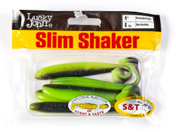 Мягкая съедобная приманка LJ Pro Series Slim Shaker 4in (100 мм), цвет T53, 6 шт