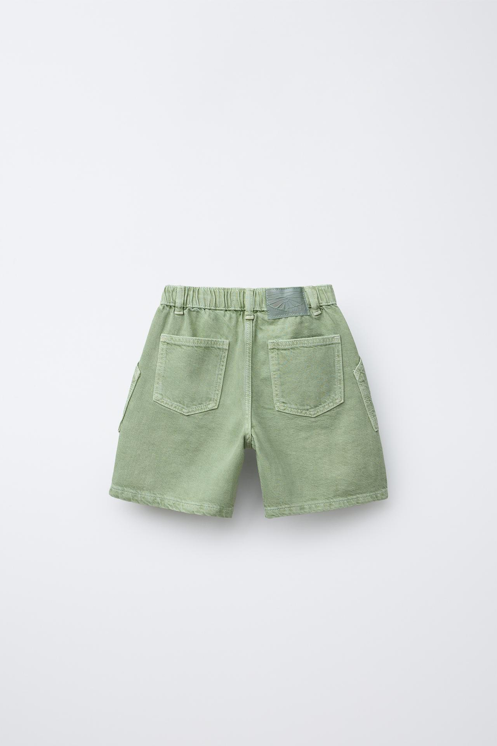 ZARA ШОРТЫ-БЕРМУДЫ ИЗ ТВИЛА, ЗЕЛЕНЫЙ