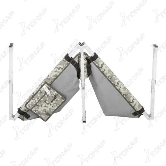 Кровать походная алюм.профиль 25х25мм, КМФ цифра, 300кг (T-HS-BD640-190-DG) Helios (пр-во Тонар)