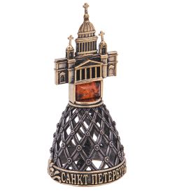 AM-4182 Колокольчик «Исаакиевский собор» (латунь, янтарь)