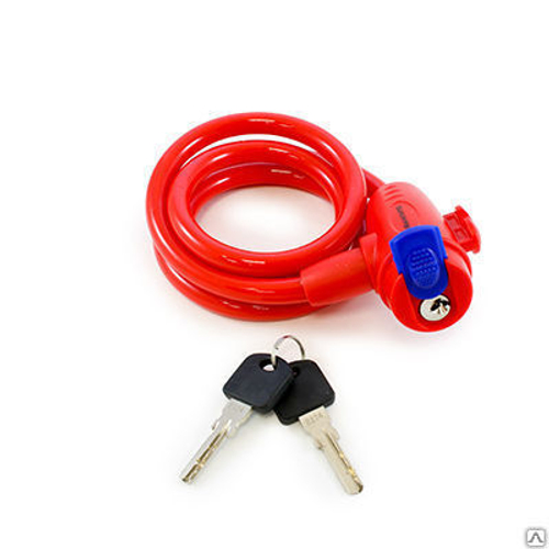 Замок навесной с тросом Авангард  ВС-Т10  Коралл Техно  (1000мм)  /7325