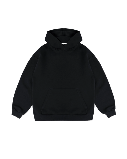 Худи оверсайз с начесом (черный) 360 г