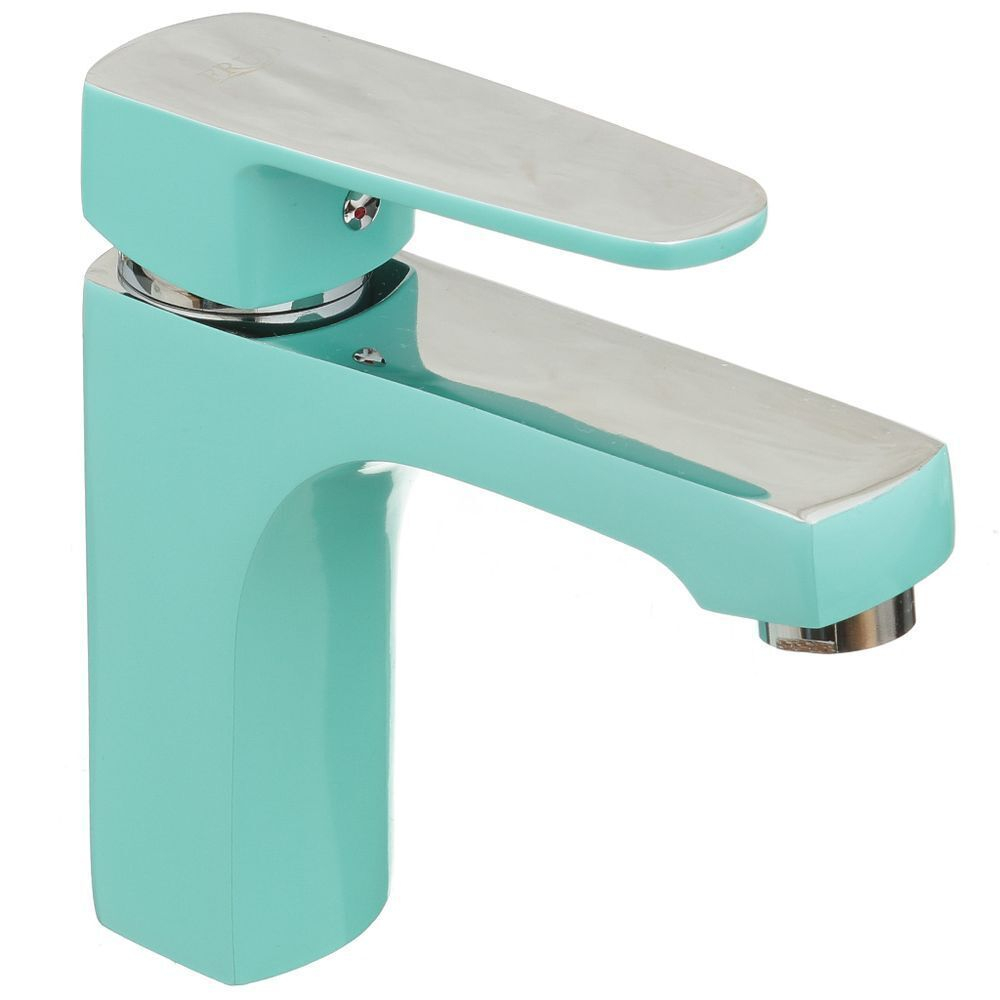 Смеситель для раковины, Frud, корот изл, с картриджем, бирюз, R10303-2