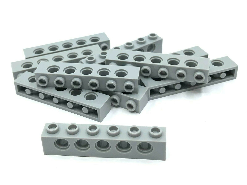 Lego 50шт Кирпич 1х6 R4,9 (серый) 4211466