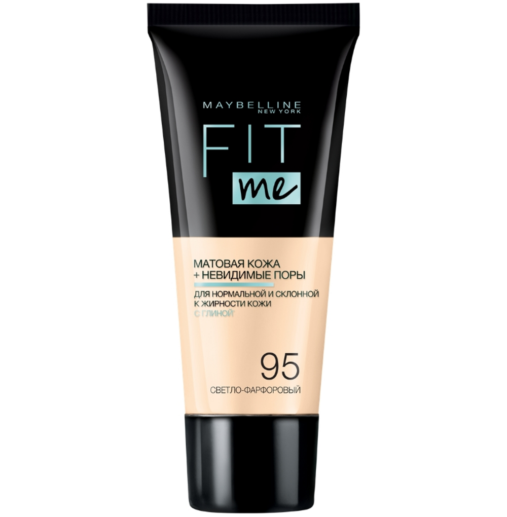 Maybelline Крем тональный Fit Me, матирующий, скрывающий поры, тон №095, Светло-фарфоровый, 30 мл