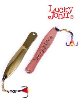 Блесна вертикальная зимняя Lucky John WALLE с цепочкой и тройником  50мм GC блистер