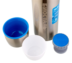 Термос Biostal Авто (1,2 литра) с термочехлом, стальной