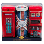 New English Teas Набор чая в пакетиках Triple English Sights Tea Tin Gift Pack, 42шт