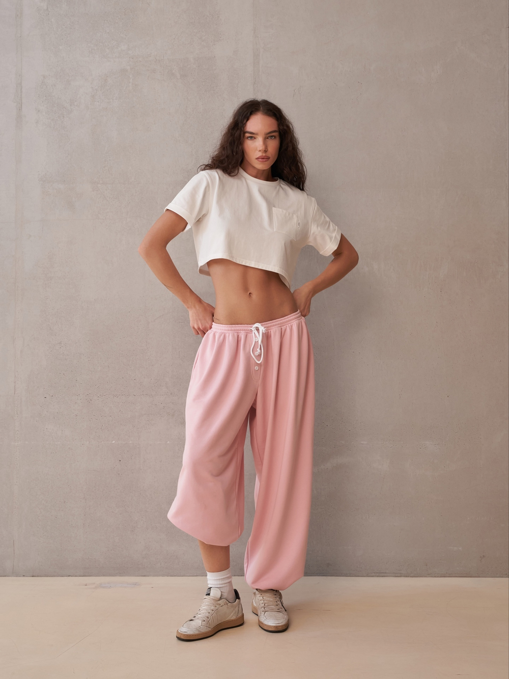 брюки шаровары из вареного футера