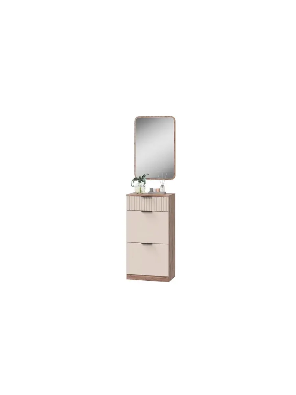 Прихожая с зеркалом комплект мебели 210х38,4х227,4 см