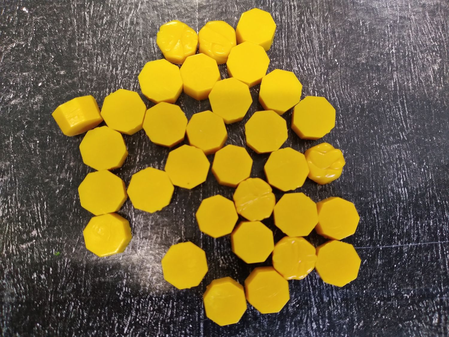 восьмиугольник для печати 15г цвет желтый