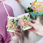 Стаканы бумажные «Пионы», 250 мл, 6шт