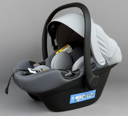 Детская коляска Roan Esso 2025 Кожа 3 в 1 с автокреслом Tutis Elo Lux EduSky Grey ESSK/214/1 Misti Mint/Grey/руч.Черный