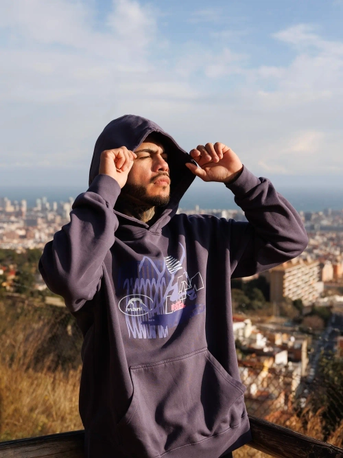 Худи MANTO WIRE OVERSIZE Пурпурная