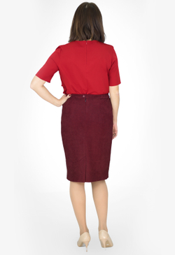 Блузка 1642Ла, красный #450Кд091642Ла