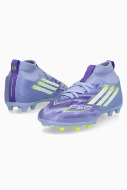 Бутсы adidas F50 League Mid FG/AG Junior - фиолетовый