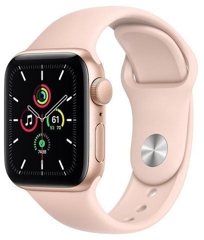 Часы Apple Watch SE GPS 44mm Aluminum Case with Sport Band Золотистый/розовый песок (MYDR2RU/A)