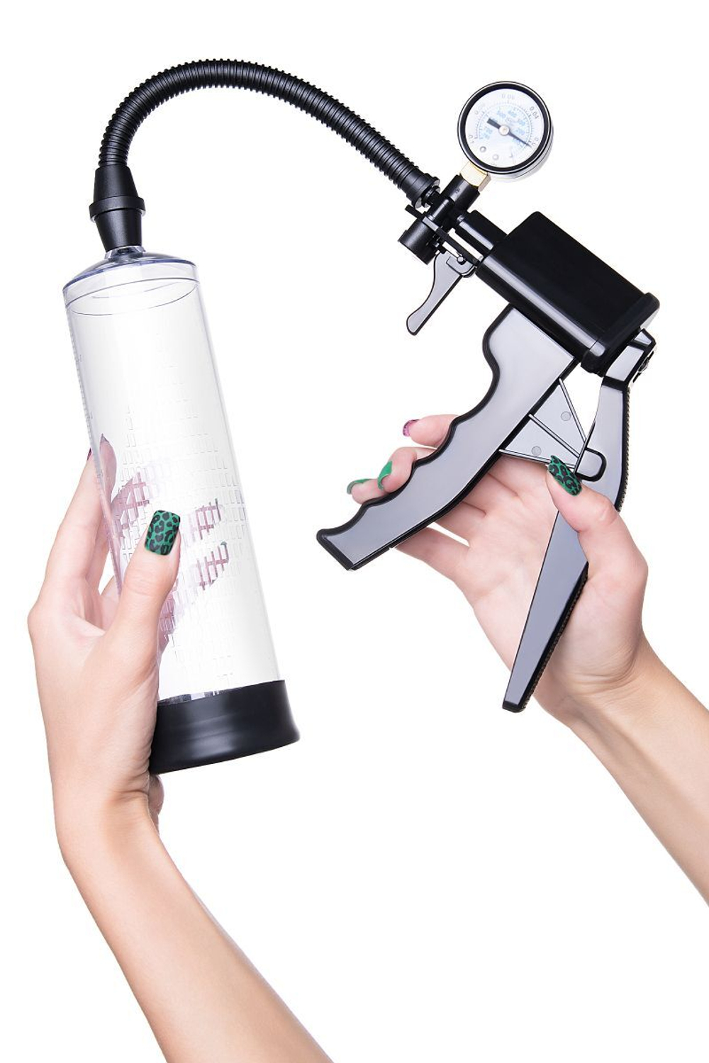 Прозрачная механическая помпа для пениса Viggo (Цвет: прозрачный)