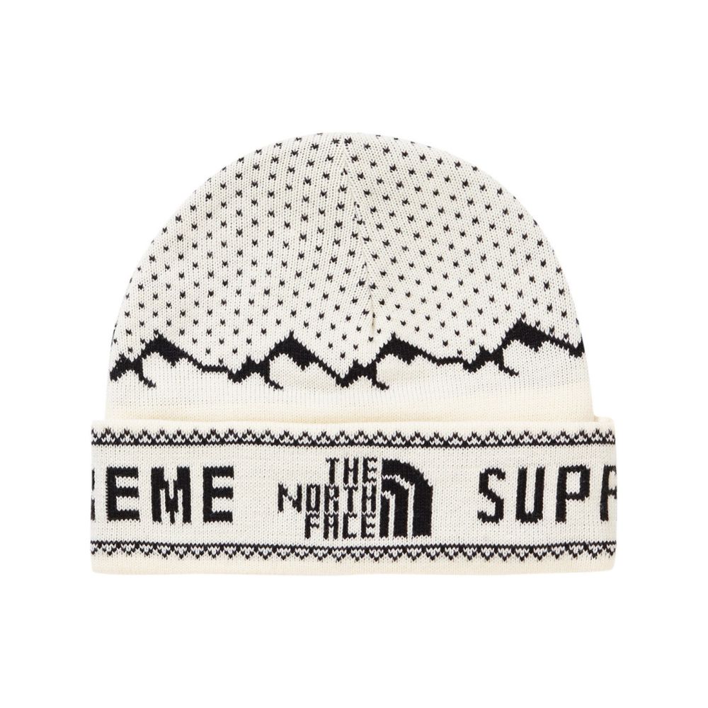 Шапки The North Face Fold Beanie White x Supreme , SUP-FW18-1031