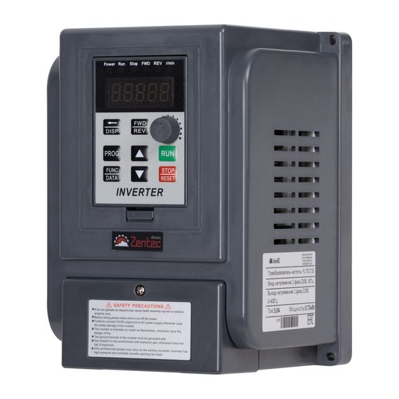 Преобразователь частоты Zentec FL751T1B (0,75кВт 1х220В) — (2)