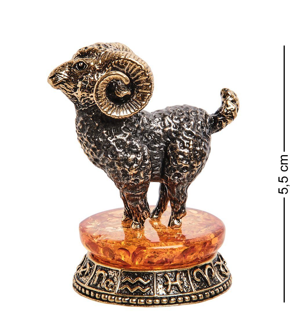 AM-2739 Фигурка «Знак зодиака-Овен» (латунь, янтарь)