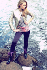 Сапоги BoomBoots  Black&Violet Short (с утеплителем)