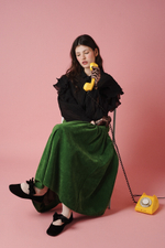 Юбка на кокетке из бархата, "12 месяцев"