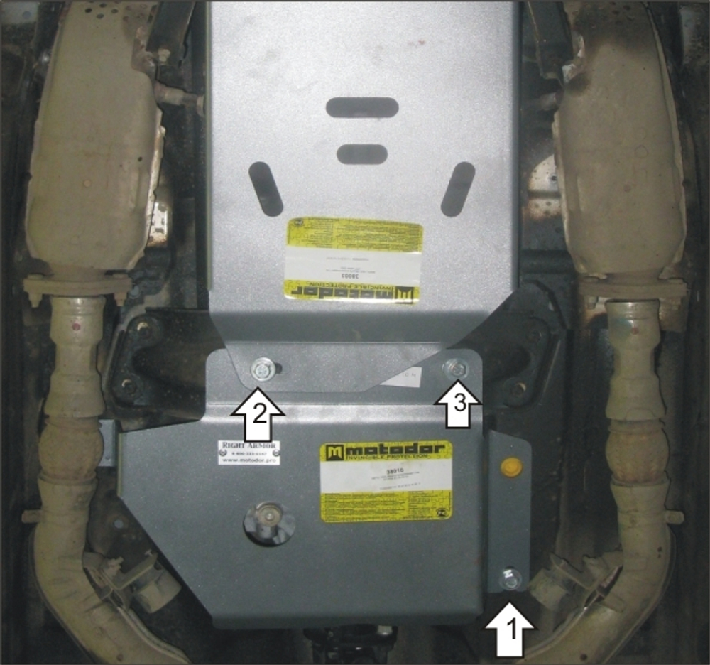 Усиленная защита Motodor разд. коробки. 5 мм, алюминий. для Infiniti EX 25 2007-2012 арт.38010