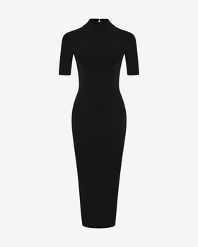 Платье миди с открытой спиной из вязаного трикотажа