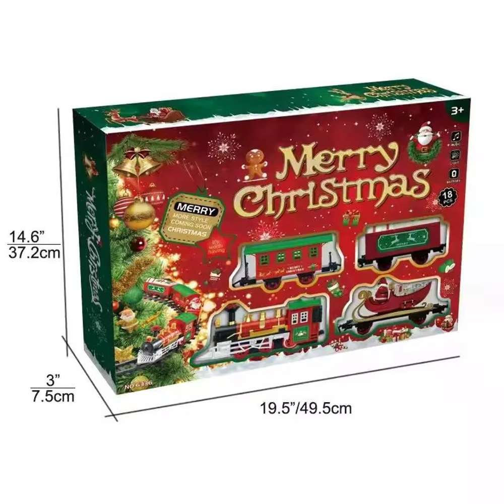 Рождественская железная дорога с креплением на ёлку