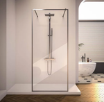 Душевая перегородка Veconi Korato KR-90GR, 1200x2000, брашированный графит, прозрачное стекло