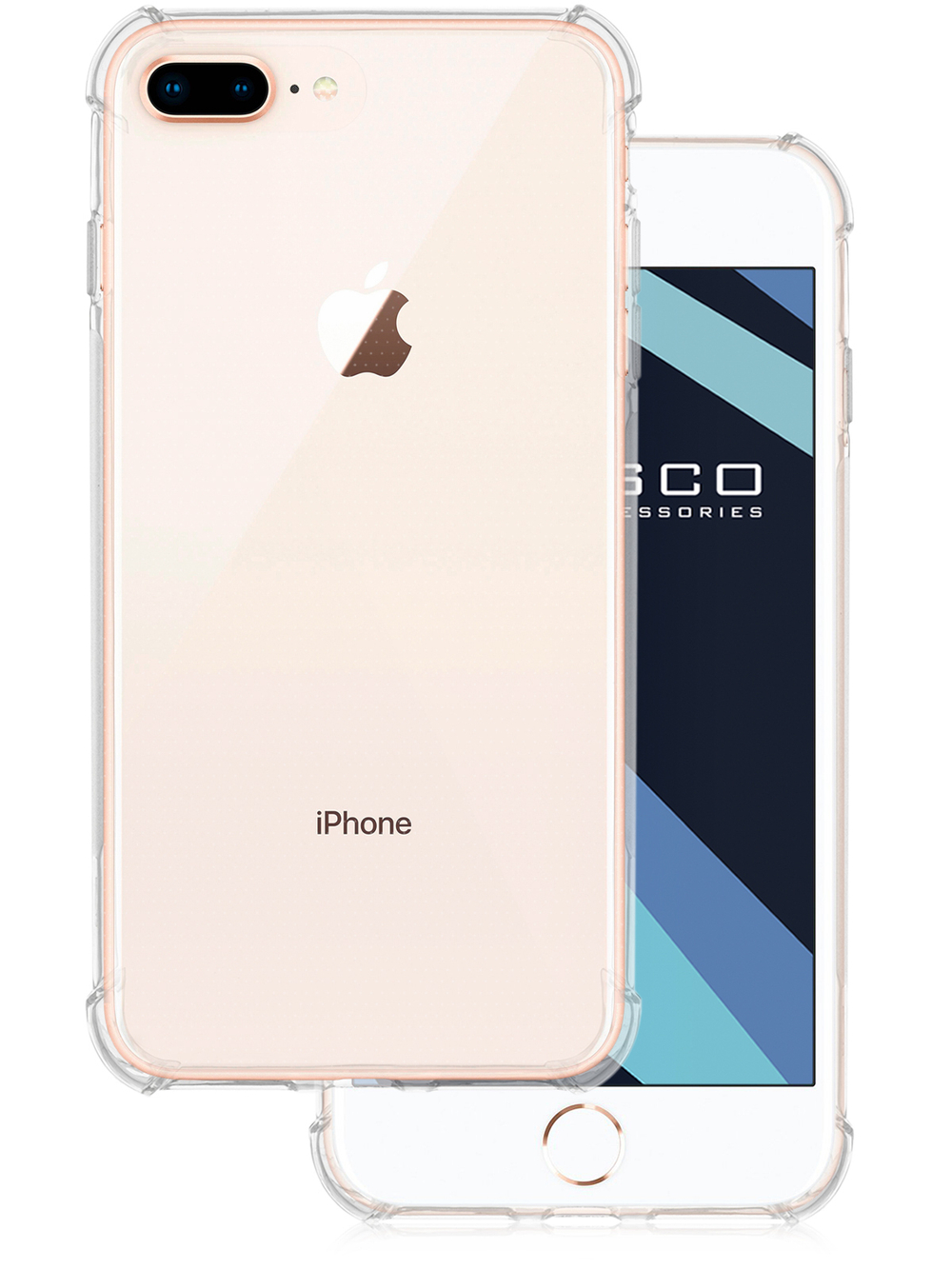 Чехол ROSCO для Apple iPhone 7 Plus;Apple iPhone 8 Plus оптом (арт. IP7P/8P-HARD-TPU-TRANSPARENT)