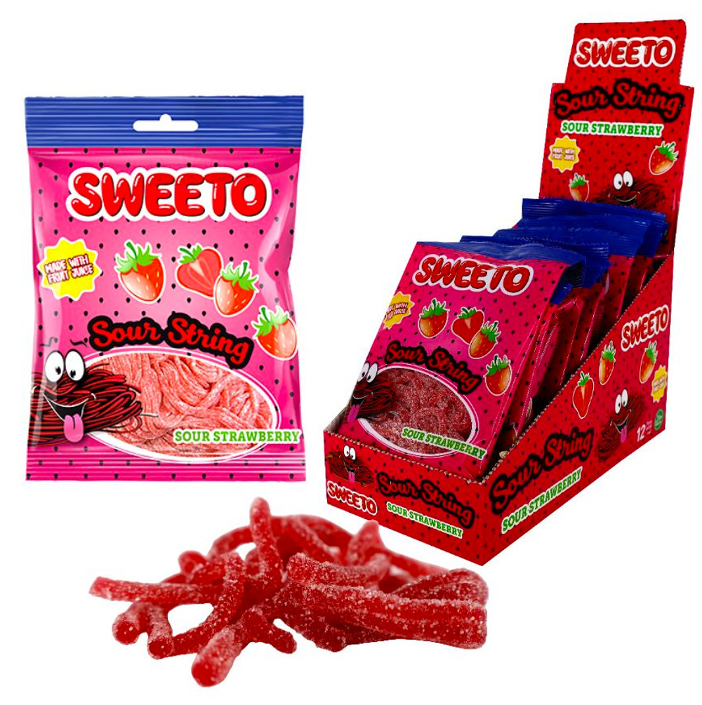 Мармелад SWEETO Кислые спагетти Клубника 80г*12шт