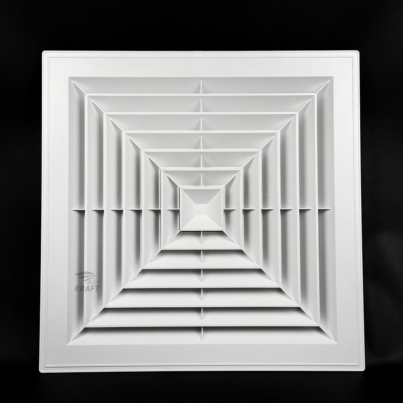 Пластиковая потолочная решётка диффузорного типа 600x600