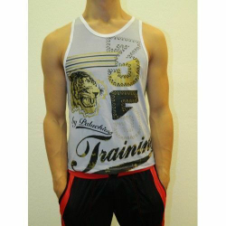 Мужская майка серо-голубая Asitoo Training Tank