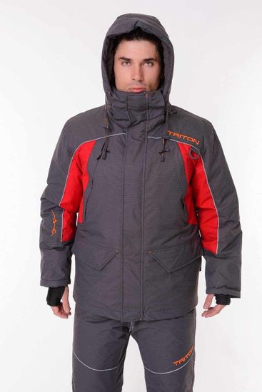 Костюм-поплавок "СКИФ" -40 кур+п/к (Таслан, серый/красн)