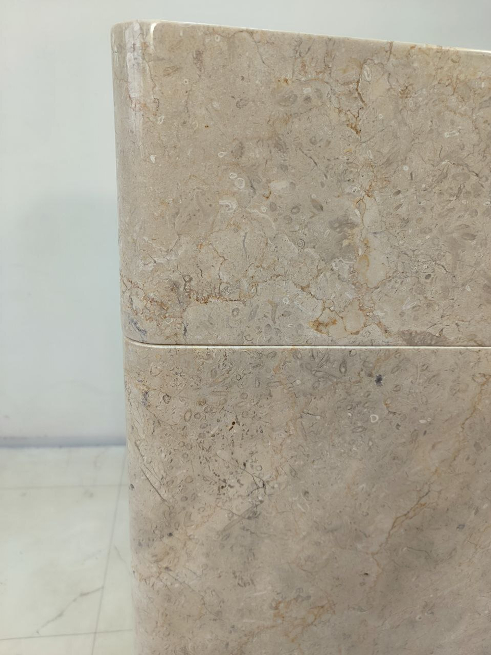 Раковина напольная из мрамора Square Cream RN-65929 45х45х90 из натурального камня