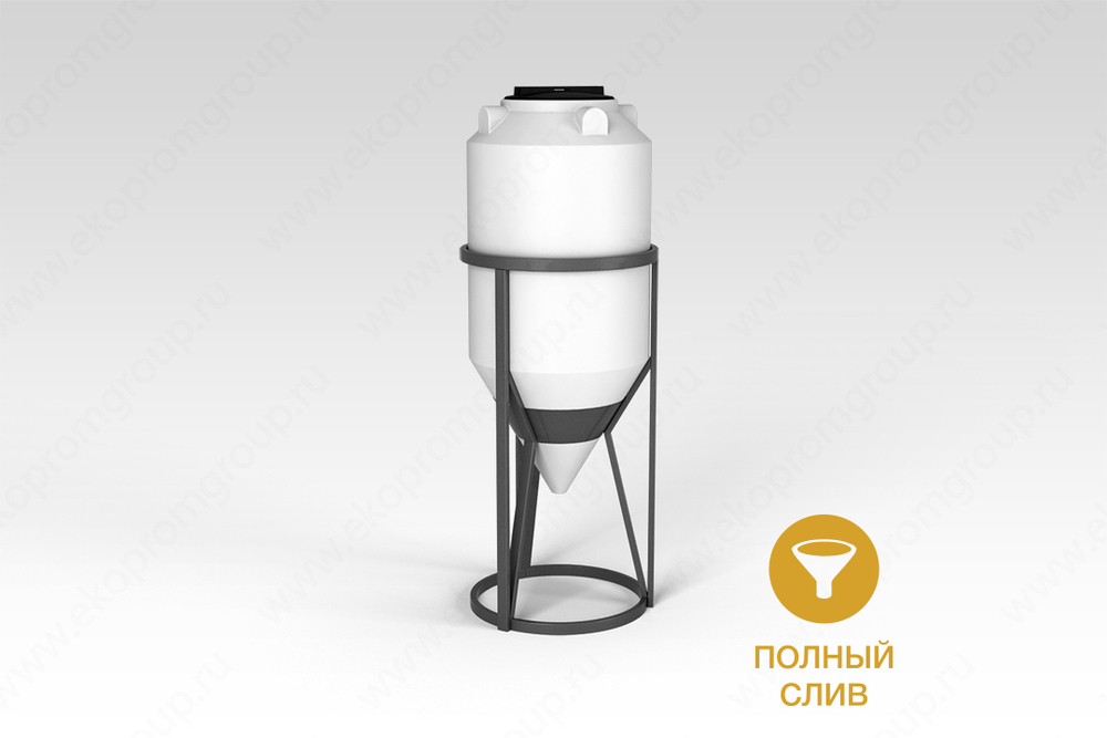 Емкость в обрешетке ЭкоПром ФМ 240 л. конусная (65x65x176см;белый) - арт.555740