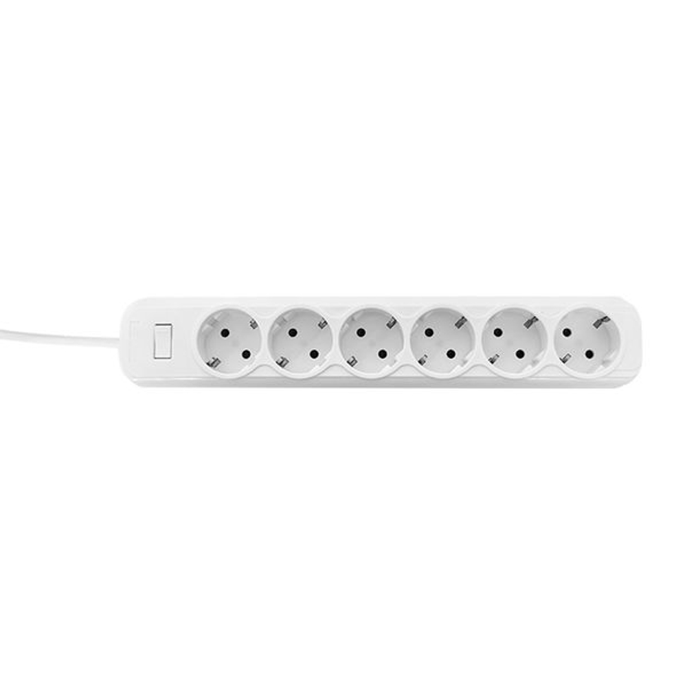 Сетевой фильтр 6*3м 16А/3,2кВт с выкл. c/з ПВС 3x1,0 Блокбастер XL EKF PROxima