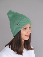 Шапка вязаная зимняя (Зеленый) МУЛА
