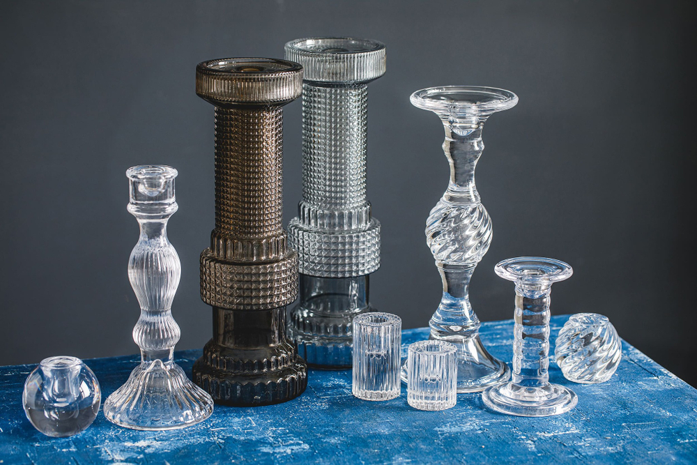 Подсвечник стеклянный 12х30см Rasteli